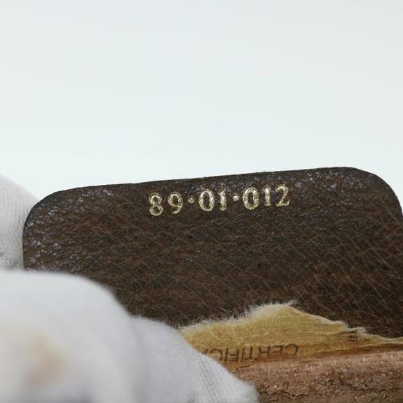 GUCCI GG Canvas Web Sherry Line Clutch Bag PVC Leather Beige Green Auth 54882 - Picture 12 of 16